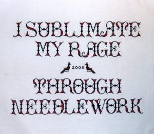 arts crafts therapy depression embroidery