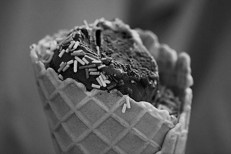 charcoal ice cream cones