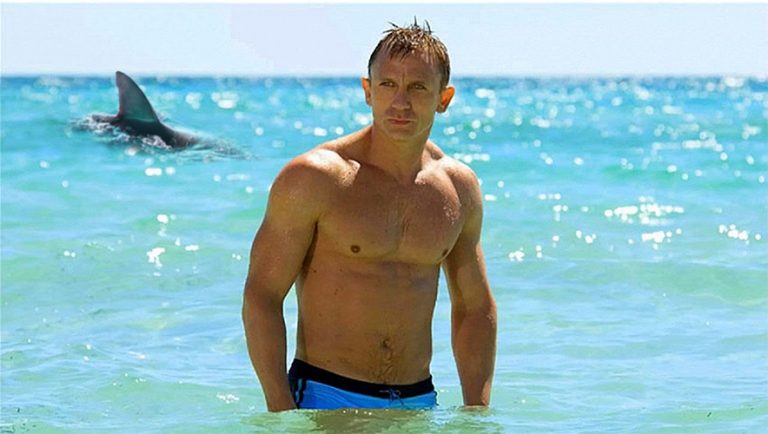 sexy beach scenes with shark fins