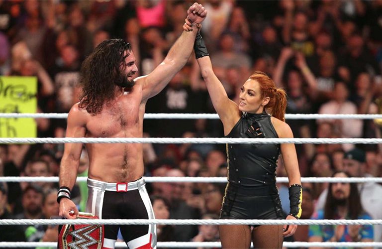 Seth Rollins and Becky Lynch